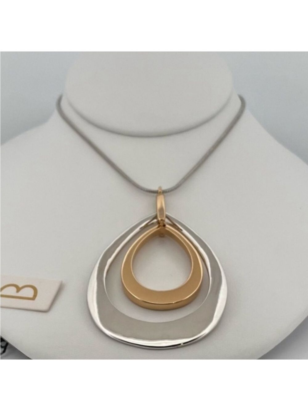Bancroft Gold and Silver Teardrop Necklace